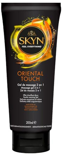 SKYN Oriental Touch Lubrificante 200ml / Gel da massaggio lubrificante a base d'acqua profumato al gelsomino e al tè verde, lubrificante di piacere per coppie e giocattoli, sensazione naturale