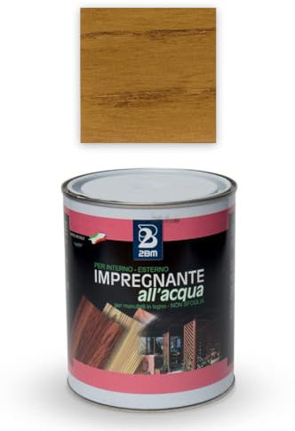 Impregnante madera al agua color teca interiores exteriores 2BM | No deshoja, no deja pelusas | Tratamiento preventivo anti rayos UV | Protección contra agentes atmosféricos y parásitos | Bote de 750