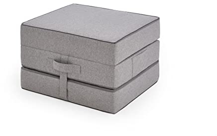 ATLANTIC home collection Falthocker Larry, 75/195/15 cm, Grau