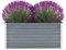 WIFESE Garten-Hochbeet Verzinkter Stahl 100x40x45 cm Grau Hochbeet Metall Hochbeete für Garten Pflanzenbett Kräuterbett Blumenkiste Dekorieren Eingang Balkon Terrasse Garten Stilvoll & Langlebig