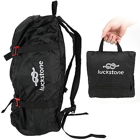 IGTOPS Sac à Corde d'Escalade Robuste - Sac à Dos Pliable avec Bandoulière pour Sport, Camping, Randonnée et Extérieur