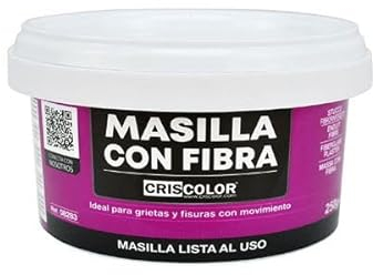 Masilla Madera con Fibra de Vidrio. Lista para su uso, Ideal para el relleno y sellado de microfisuras, fisuras y grietas. Uso Exterior. Calidad Profesional. 250g, Blanco