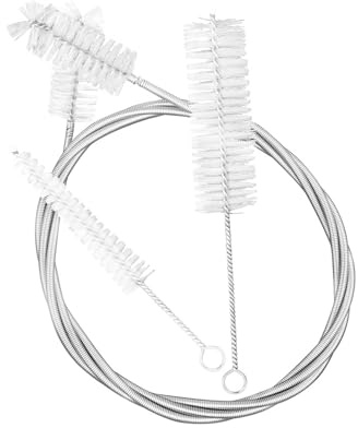 LUOFANG 3 teiliges Trompeten Reinigungsset, Trompetenbürsten, Mundstückbürste, Ventilbürste, Musikinstrument, sauberes Wartungswerkzeug Set