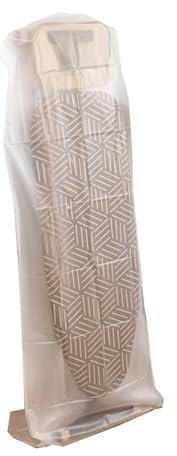 RUIRUME Grande Copertura Antipolvere for ASSE da Stiro Ispessita, Design Traslucido, Impermeabile E Facile da Lavare, Protegge L'asse da Stiro(150 * 50cm)