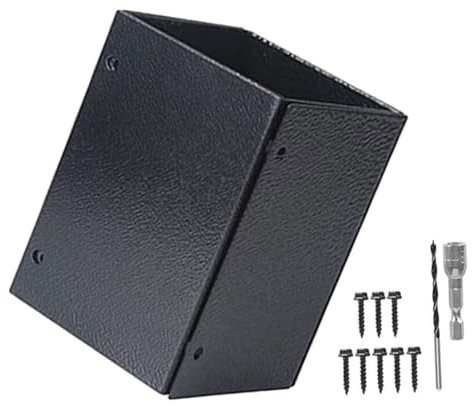 MILISTEN 1 Juego protector de columna ancla del poste de la cerca base de cubierta para barandilla corralito protector de buzón poste de buzón de madera soporte de poste Acero inoxidable