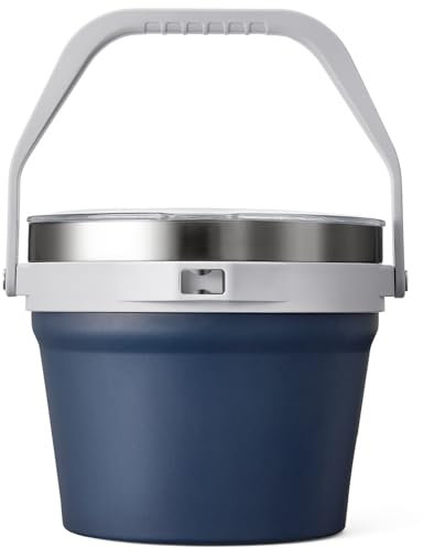 COKTIK 7L Insulated Ice Bucket with Lid，Double Wall Vacuum Stainless Steel Beverage Bucket Keeps Frozen Longer，Holds 6 Longnecks or 3 Bottles of Wine，for Cocktail, Champagne(No Accessories, Navy)