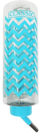 CLASSIC Small Animal Drinking Bottle 600ml Zig-Zag – Non-Leak, Twin-Ball Spout, Ideal for Rabbits, Guinea Pigs, Hamsters, and Small Pets - Pack of 1