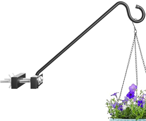 Mangeoire pour oiseaux - Station d'alimentation multifonction en métal avec base à 5 fiches - Double crochets - Support de jardin robuste sur pied pour mangeoires à oiseaux, lampes solaires, paniers