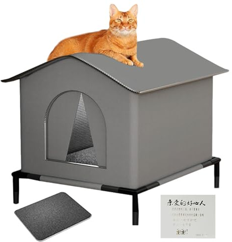Cuccia Invernale Riscaldata Per Gatti, Rifugio Per Gatti Randagi Da Esterno, Grande Tenda Chiusa Simile A Una Tenda Per Animali Domestici, Rifugio Impermeabile Per G-atti Randagi,Cuccia Termica Isolan
