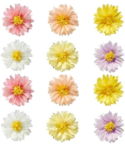 12 piezas flores de papel, bola de papel de margaritas, pompones decorativos, de papel de margaritas, pastel, para boda, fiesta, cumpleaños, bautizo, para dormitorio, hogar, fiesta, jardín, decoración