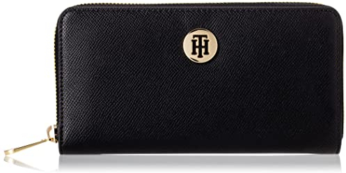 Tommy Hilfiger Damen, Polyurethan, Honey Reisezubehr-Reisebrieftasche, Schwarz, Einheitsgröße