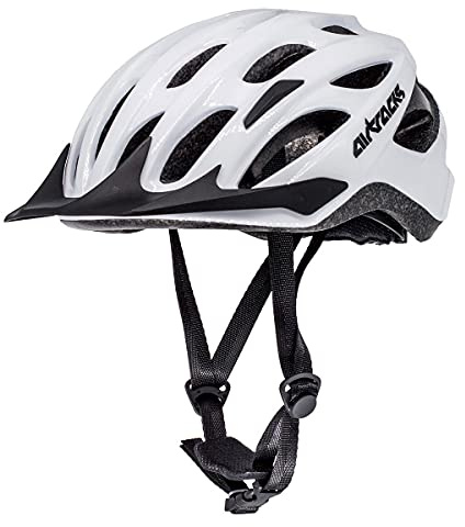 Airtracks Casque de vélo pour homme et femme Star K-60 Allrounud Casque de vélo VTT pour adulte réglable S M L XL Tailles 54 58 58 62 cm Blanc L/XL (58-63 cm