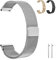 OFFCUP Edelstahl Uhrenarmband 20MM, Magnetverschluss Smartwatch, Uhren Armband Ersatz Metall mit Magnetverschluss, Smartwatch mit Schnellverschluss, für Damen Herren(Silber)