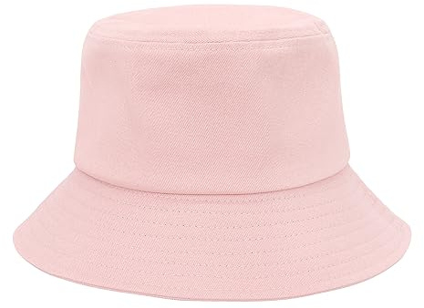 Century Star Kids Bucket Hat UPF50+ Summer Sun Protection Beach Cap Cotton Kids Sun Hat for Boys Outdoor Girls Beach Hat, Pink, 2-7 Years