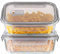 Wilvcsr Glass Food Storage Containers with Lids 2PCS 1040ML, BPA-Free Meal Prep Containers Meal Prep Containers Reusable Glass Lunch Box with Clip Lock Food Containers