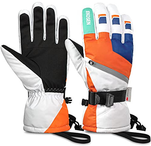 JEKOSEN Skihandschuhe 2024 – kaltes Wetter Winter Schnee Wasserdicht Touchscreen Snowboard Handschuhe für Damen und Herren