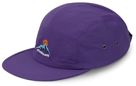 Clakllie Flat Bill Trucker Hut 5 Panel Running Cap Quick Dry Baseball Cap UV-Schutz Flat Brim Kappe Sommer Sports Cap,DFB3-Purple