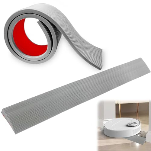 Dörrtröskelramp – 1,6 cm x 5,5 cm x 100 cm – tröskelramp, gummiramp uppkörningsramp, dörrtröskel, rullstolsramp kan belastas upp till 800 kg, för robotdammsugare, rullstol, barnvagn, rullator, e