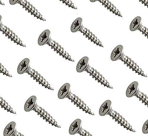 (x 500) Vis Bois inox A4 Ø 4mm Entièrement Filetée 13 x Taille Différente (x500) (Ø 4x35mm (x500))