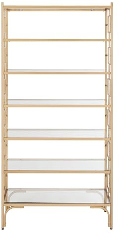 Safavieh Home Collection Brooklyn Gold and Clear 7 Tier Etagere