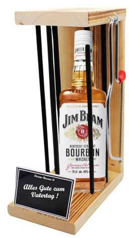 Jim Beam Geschenk Vatertagsgeschenk für Papa Vatertag Eiserne Reserve Black Edition Text s/w Alles Gute zum Vatertag Bourbon Whisky (1 x 0.70 l)