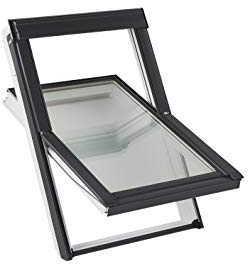 Velux Sparpaket Sunshine - Dachfenster+Eindeckrahmen+Hitzeschutzmarkise (78 x 160 MK10, EDW 0000 - für Ziegel bis 12cm)