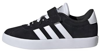 Adidas Unisex-Kids VL Court 3.0 Elastic Lace, Black/White/Black, 12K