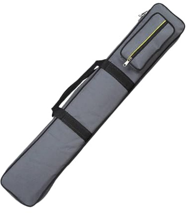 Perfeclan 8 Holes Pool Cue Case Pool Cue Storage Pouch, with Carrying Strap, 1/2 Jointed Cue Case Billiard Stick Storage Bag, Blue