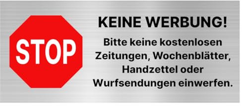 Major and More Placa Magnética para Buzón, 7 x 3 cm, Resistente a Rayos UV y a Inclemencias del Tiempo, Imán Sin Periódicos