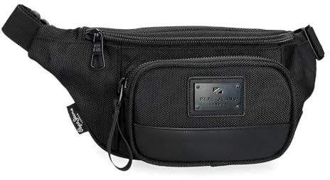Pepe Jeans Blackmore Riñonera Negro 30x13x5 cms Poliéster con Detalles en Piel Sintética 2,03L by Joumma Bags