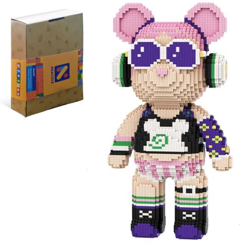 Neacole Bloques de Construcción de Oso (7220 piezas) 43/46CM Ladrillos de Construcción de Oso, Bloques de Construcción de Animales Micro 3D para Adultos y Niños, Decoración del Hogar y la Oficina