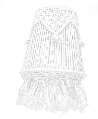 SHINEOFI Paralume Macramè in Corda Di Cotone Premium Lampada Da Soffitto Intrecciata Decorazione Luminosa Diffusa Per Soggiorno Camera e Ufficio Facile Da Montare e Pulire