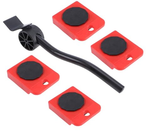 HOMSFOU 5pezzi Dispositivo Di Sollevamento Portatile Per Mobili Strumento Di Trasporto Per Oggetti Pesanti Lifter Ergonomico Per Casa e Ufficio Facile Da Usare e Montare Senza Attrezzi