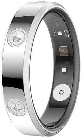 Smart Ring Slim Rosegold Silber Damen Herren Smartring Fitness Ring Tracker Android IOS Podómetro Cardíaco Calorías Actividad Tracker Fitness Tracker Fitnessring Smarter Ring Schlafring