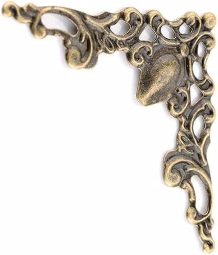 30 Pcs Antique Edge Corner Decorative Protectors, Scrapbooking Albums Embellishment Photo Frame Jewelry Box Decorative Corner Scrapbooking & Stamping (Antique Bronze)