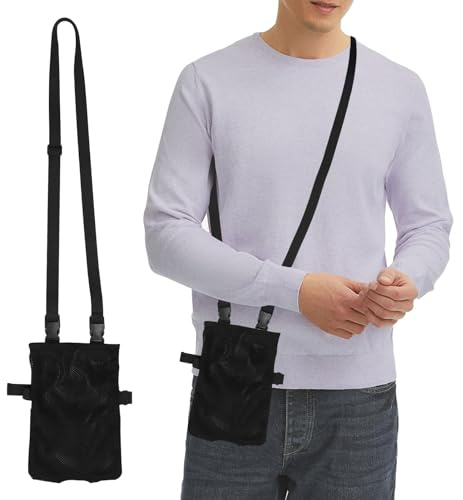 Support de Sac de Drainage Urinaire, Poche Urinaire Homme avec Valve, Sacoche pour Sac Sonde Urinaire de 2000 ml avec Sangle Réglable et Fente Invisible pour La Maison, L'extérieur