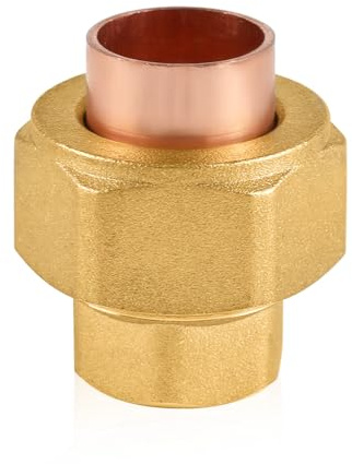 1-Pack HeSun 3/4 C x 3/4 C Union Copper Fittings, Brass X Copper with Sweat Solder Connection