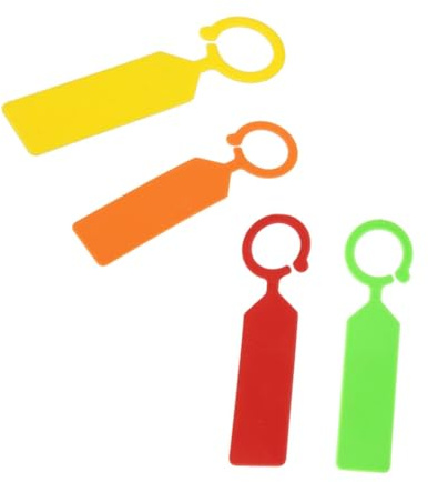 HORIALENCE Lot de 120 Étiquettes De Bouteilles en Plastique Épais, Réutilisables Et Boucle Ouverte, Jaune, pour Jardinage Et Étiquetage De Semis
