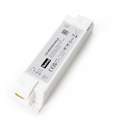 illuburg LED-transformator 24V 9W - 30W, dimmbar, DALI PUSH, flimmerfri, LED-strömförsörjning, drivrutin, förslagsdon, driver, kraftförsörjning