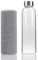 Trinkflasche aus Glas, Sportflasche to-go Glastrinkflasche (550 ml, Grau), Borosilikatglas, Wasserflasche Fahrradflasche Glasflasche Getränkeflasche und Deckel aus Edelstahl