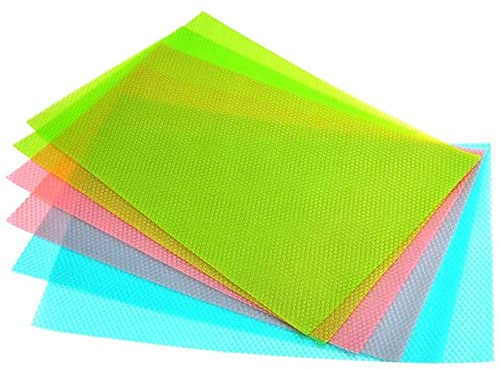 6PCS Tapis de Réfrigérateur Antibactérien 45X29cm, Protection Frigo Intérieur Respecteux d'Environnement, Fond de Tiroir Cuisine Réutilisable