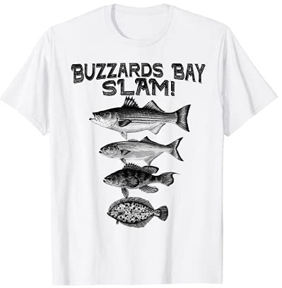 Cape Cod Buzzards Bay Fishing Slam Striper Bluefish Bass T-Shirt