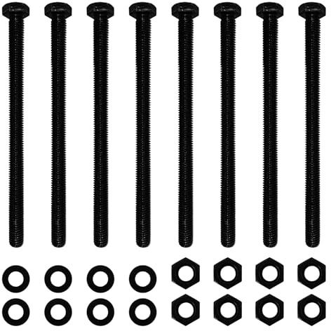 24Pcs (8 Sets) M10 x 150mm Hex Head Screw Bolt with Nuts Flat Washers