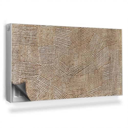 Alfombrilla Magnética 110x60 cm para Radiador Magnético Panel Decorativo Protección contra el Polvo y Daños Fácil Instalación - Trazas de Pintura, Tonos terrosos y Naturales.