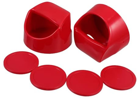 Garneck 1 Satz Eishockey Zubehör Air-Hockey-Tisch Eishockey-Trikot Zubehör Für Tischeishockey Puck-pakt Sportband Sling-Puck-Spiel Das des Pucks Eishockeytisch Griffe Rot