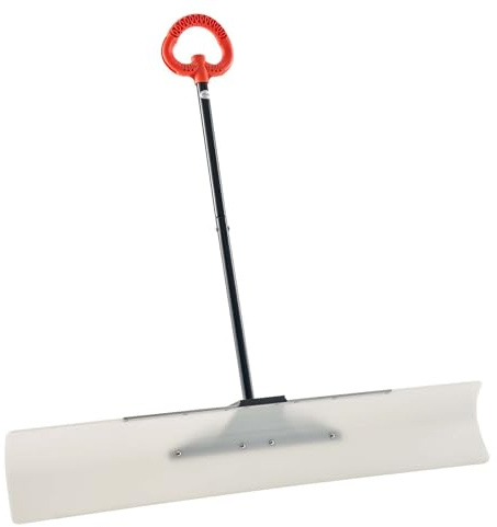 VEVOR Pelle à Neige, 122 cm, Poussoir à Neige avec Poignée Ergonomique, Lame en Plastique PEHD, Pelle de Déneigement à Manche Segmenté, Pousse-Neige Portable pour Nettoyage Allées Escaliers Trottoirs