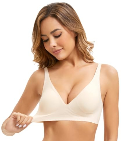 ANAISSA Sujetador Sin Aros Soft Stretch Magic. Sujetador Push Up Invisible con Copas Extraíbles. Sostenes de Mujer Sin Costuras y Corte Láser. Sostenes de Mujer Sin Aros. Máximo Soporte y Comodidad
