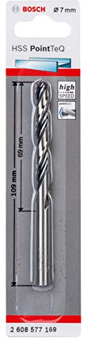 Bosch Accessories 1x Forets hélicoïdaux HSS PointTeQ (pour métal, 7 x 69 x 109 mm, accessoires pour perceuse-visseuse)