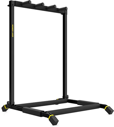 MONKEY LOOP Floor Prime 3 - Piano Stand per 3 Chitarre o Bassi - Compatibile con Chitarre Elettriche e Bassi Elettrici - Supporto Riempita di Schiuma - Resistente ai Graffi