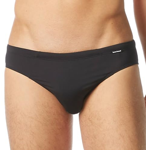 bruno banani Bañador Slip para Hombre Mini Wave Line 2.2, Color Negro (0007), Talla Grande (Talla del Fabricante: L)